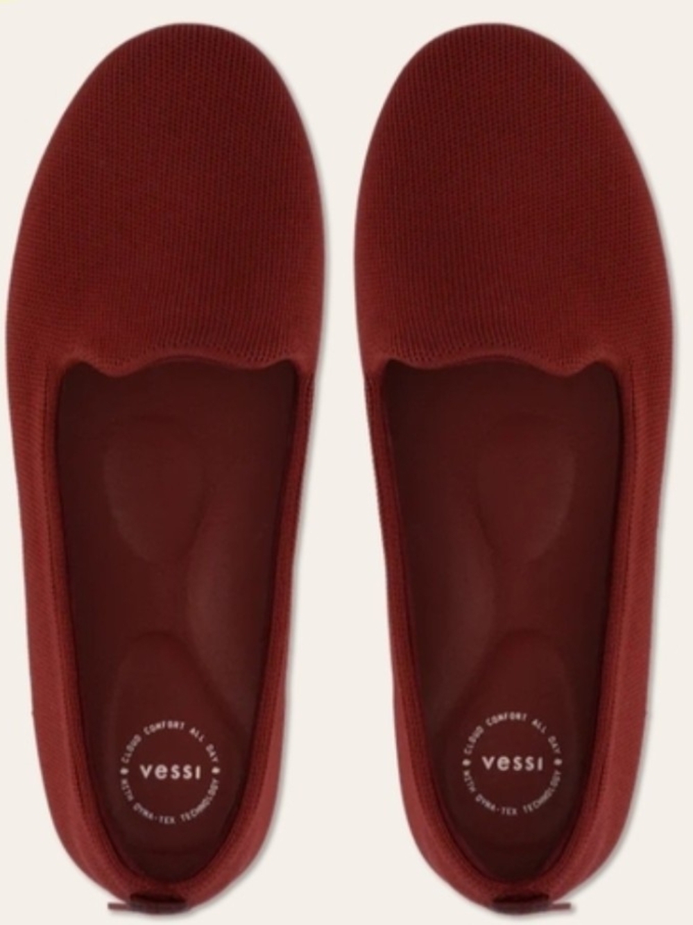 Vessi Women's Slip-On Flats in Brick Red